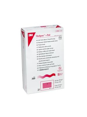 3M 3569 Medipore +Pad Soft Cloth Adhesive Wound Dressing 9cm x 15cm Box/25
