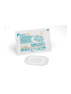 3M 3586 Tegaderm +Pad Film Dressing with Non-Adherent Pad 9 cm x 10 cm Box/25
