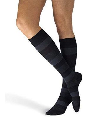 Microfiber Shades for Women 15-20 mmHg Onyx Stripe