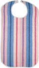 Terry Bib with Velcro Closure Candy Stripe Pattern