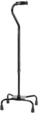 Black Quad Cane Large Base 300 lbs Weight Capacity
