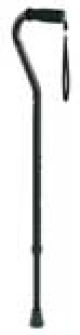 Offset Aluminum Cane Black