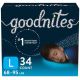 Goodnites NightTime Bedwetting Underwear for Boys Large Pkg/34