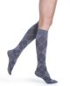 Microfiber Shades for Women 15-20 mmHg Graphite Argyle