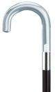 Men's Crook Handle of Lucite Cane Black Shaft